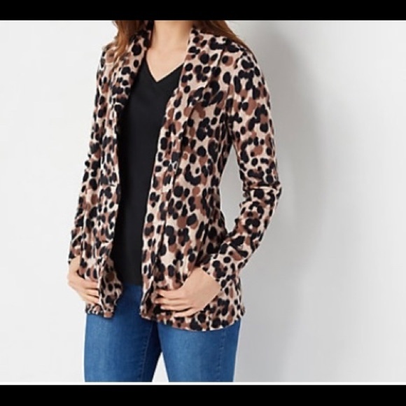 NWOT Cuddl Duds Fleecewear Button Blazer Cardi - Picture 3 of 3